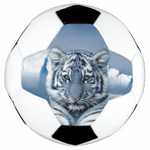 ブルーホワイトタイガー サッカーボール