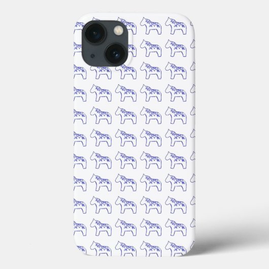 ブルーホワイトダラ馬iPhoneケース Case-Mate iPhoneケース (裏面)