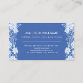 ブルーホワイトチャイノエリーフローライベントスタイリスト 名刺 (裏面)