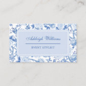 ブルーホワイトチャイノエリーフローライベントスタイリスト 名刺 (正面)