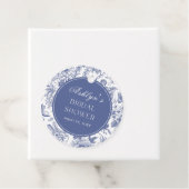 ブルーホワイトチャイノエリーブライダルシャワーギフトラベル フェイバータグ (インサイチュ)