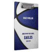 ブルーホワイトチームカラーバスケットボールコーチ クリップボード (右)