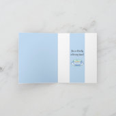 ブルーホワイトティーカップホワイトブルーありがとうございましたノートカード サンキューカード (内部)