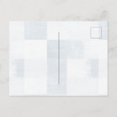 ブルーホワイトデニムジャンハートパーソナライズされた名 ポストカード (裏面)