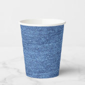 ブルーホワイトデニムテクスチャルックイメージ紙カップ 紙コップ (左)