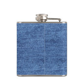 ブルーホワイトデニムテーマ結婚ズ フラスク (裏面)