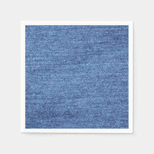 ブルーホワイトデニムルックテクスチャ スタンダードカクテルナプキン (正面)