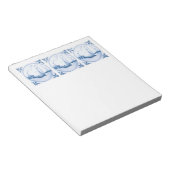 ブルーホワイトデルフトセーリングボート ノートパッド (アングル)