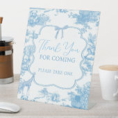 ブルーホワイトトイレデジュウベアーサンキューバサンキュースペリブズ 台座サイン (インサイチュ)