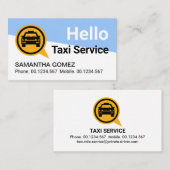 ブルーホワイトトラベジウムイエロータクシー 名刺 (正面/裏面)