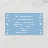 ブルーホワイトドッグバブルバスドッググルーミングサービス 名刺 (裏面)