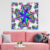 ブルーホワイトドットキャンバスプリント キャンバスプリント (インサイチュ (リビング))