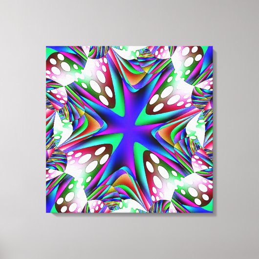 ブルーホワイトドットキャンバスプリント キャンバスプリント (正面)