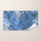 ブルーホワイトドロップ抽象化 バスタオルセット (ハンドタオル)