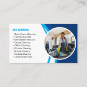 ブルーホワイトハウスクリーニングハウスキーパーメイドサービス 名刺 (裏面)