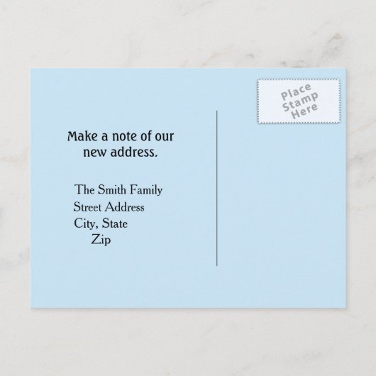 ブルーホワイトハウス住所の変更 案内ポストカード (裏面)