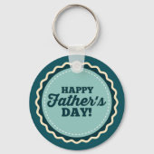 ブルーホワイトハッピーファーダーズデイパパ キーホルダー (正面)