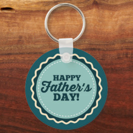 ブルーホワイトハッピーファーダーズデイパパ キーホルダー