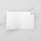 ブルーホワイトハンドドロッドシーシェルビーチ夏 カード (内部)