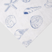 ブルーホワイトハンドドロッドシーシェルビーチ夏 薄葉紙 (詳細)