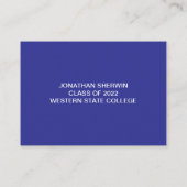 ブルーホワイトバケットリストアイディア卒業ゲストブック アドバイスカード (裏面)