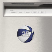 ブルーホワイトバスケットチームのパーティー マグネット (インサイチュ (食洗機))