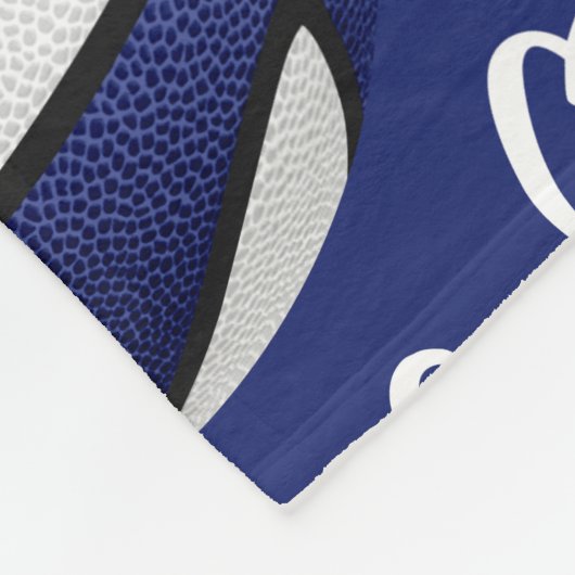 ブルーホワイトバスケットボールのコートは私の幸せな場所である フリースブランケット (角)