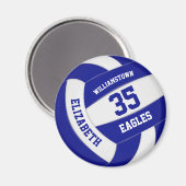 ブルーホワイトバレーボールのチーム名ガールズ マグネット (正面/裏面)