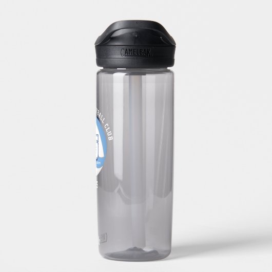 ブルーホワイトバレーボールチームの色アスリート名 ウォーターボトル (背面)