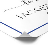 ブルーホワイトバードフローラ中国花瓶ウェルカム結婚ズ ポスター (角)