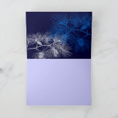 ブルーホワイトパインカスタムホリデーカード シーズンカード (内部)