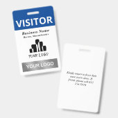ブルーホワイトビジター2ロゴテンプレート バッジ (表裏)