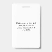 ブルーホワイトビジター2ロゴテンプレート バッジ (裏面)