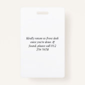 ブルーホワイトビジター2ロゴテンプレート バッジ (裏面)