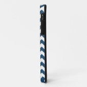 ブルーホワイトピンクシェブロンジグザグモノグラム Case-Mate iPhoneケース (裏面/左)
