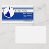 ブルーホワイトフェードフェザーのダスター名刺 名刺 (正面/裏面)