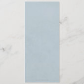 ブルーホワイトフローライースターリースフラット4コース メニュー (裏面)