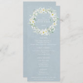 ブルーホワイトフローライースターリースフラット4コース メニュー (正面/裏面)