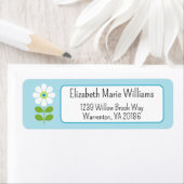 ブルーホワイトフローラ差出人住所 ラベル (インサイチュ)