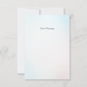 ブルーホワイトフローラ花瓶サンキューカード サンキューカード (裏面)