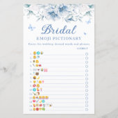 ブルーホワイトブライダルシャワー絵文字ゲーム (正面)