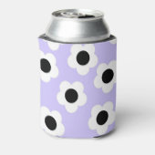 ブルーホワイトブラックフローラエレガントトロピカルフラワー 缶クーラー (缶裏面)