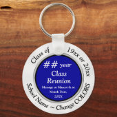 ブルーホワイトブラック、安価なクラス懇親会アイディア、 キーホルダー (正面)