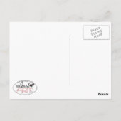 ブルーホワイトブリティッシュショートヘア居心地の良いオフリーシュアート™ ポストカード (裏面)