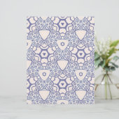 ブルーホワイトプリントスクラップブックデカップクラフト紙 (スタンド正面)