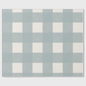 ブルーホワイトプレイドチェック国ラッピング紙 ラッピングペーパー (フラット)