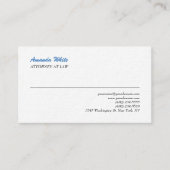 ブルーホワイトプレーンエレガントプロフェッショナルミニマリスト 名刺 (正面)