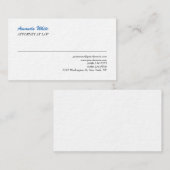 ブルーホワイトプレーンエレガントプロフェッショナルミニマリスト 名刺 (正面/裏面)