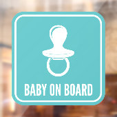 ブルーホワイトベビーオンボードカー窓デカール ウィンドウサイン (シート2)