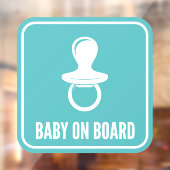 ブルーホワイトベビーオンボードカー窓デカール ウィンドウサイン (シート2)